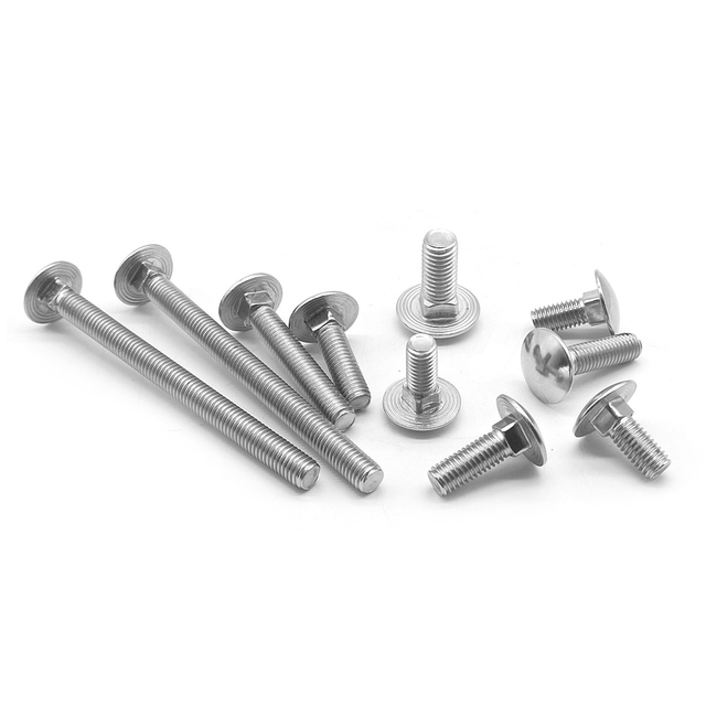 Edelstahl 304 316 M8x100mm lange Rundkopfschrauben mit Vierkanthals